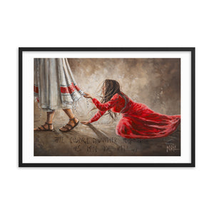 Touching the hem of Jesus | Paper Prints