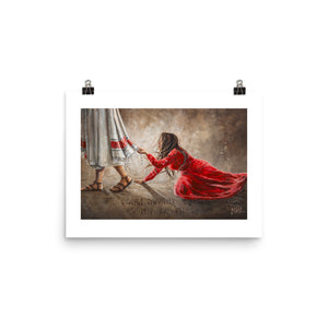 Touching the hem of Jesus | Paper Prints