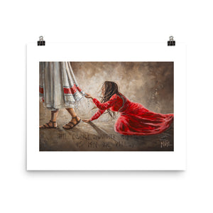 Touching the hem of Jesus | Paper Prints