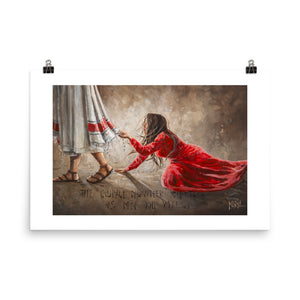 Touching the hem of Jesus | Paper Prints