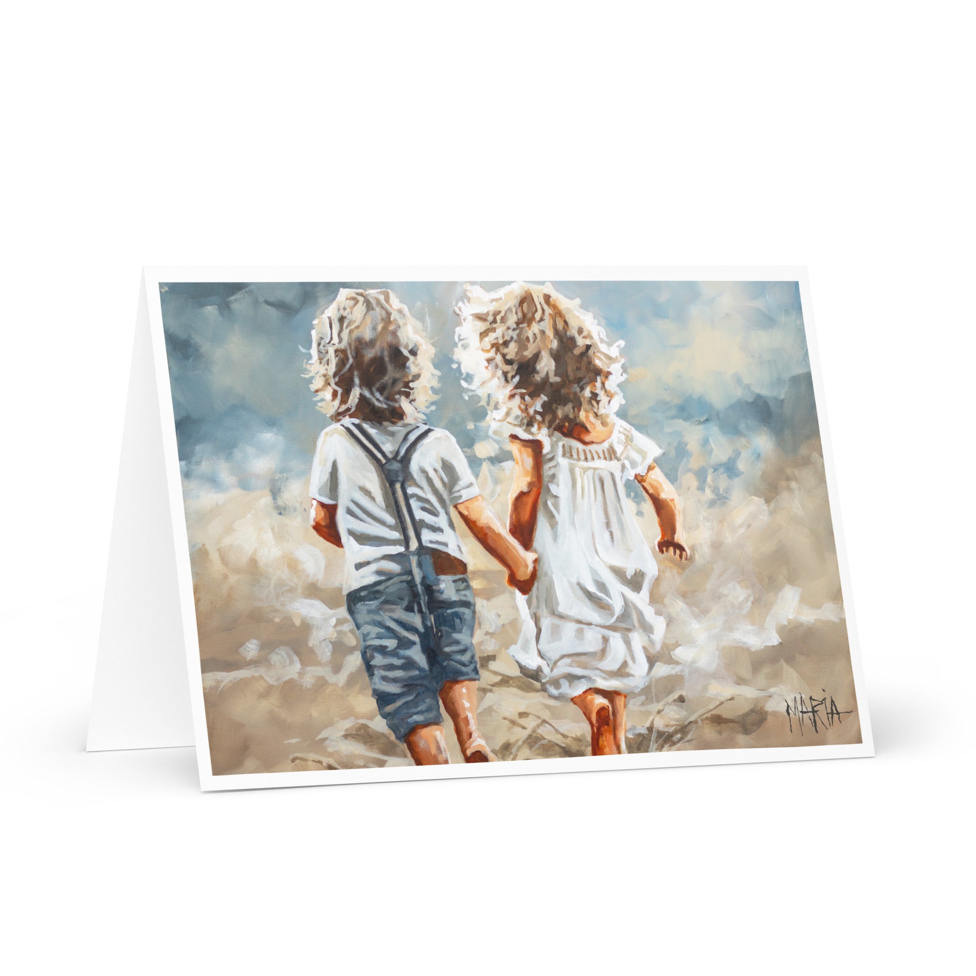 Little ones on the run | Greeting Card