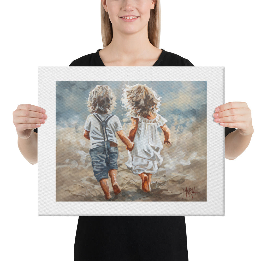 Little ones on the run | Canvas Prints