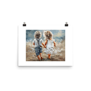 Little ones on the run | Paper Prints