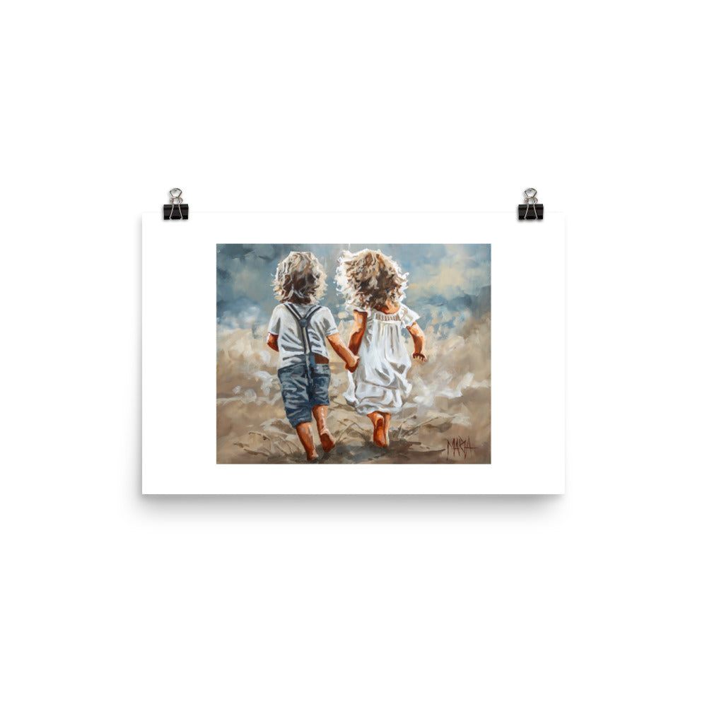Little ones on the run | Paper Prints