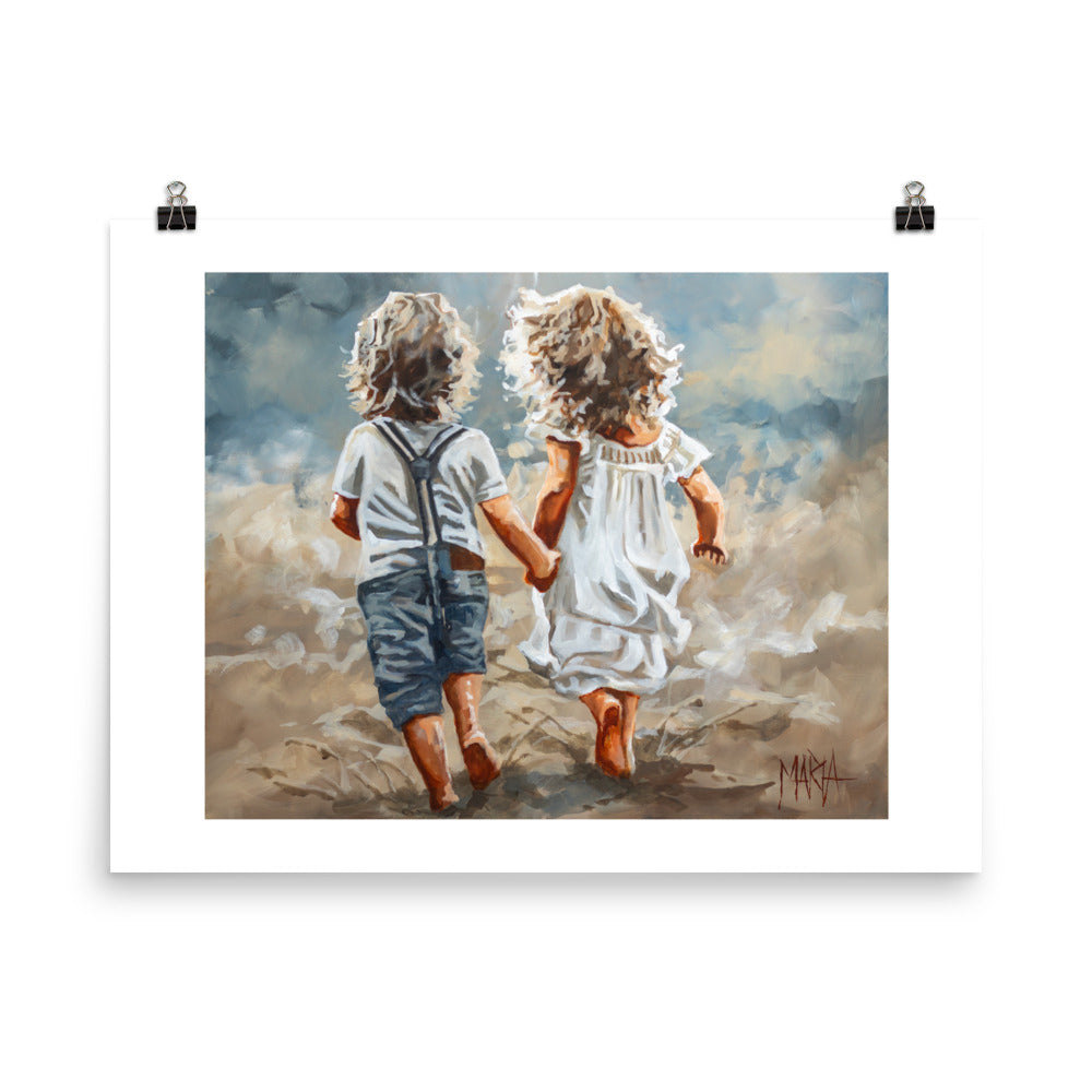 Little ones on the run | Paper Prints