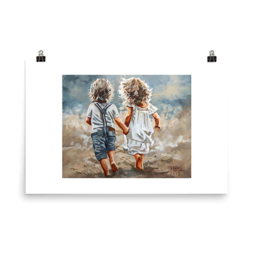 Little ones on the run | Paper Prints