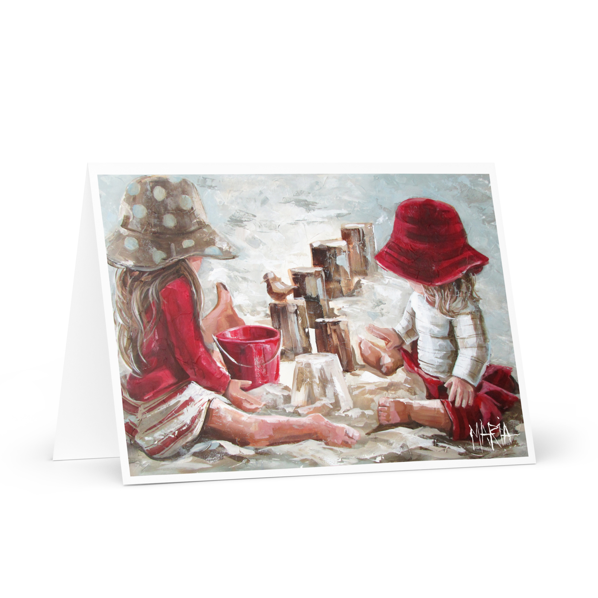 Together On The Sand | Greeting Card