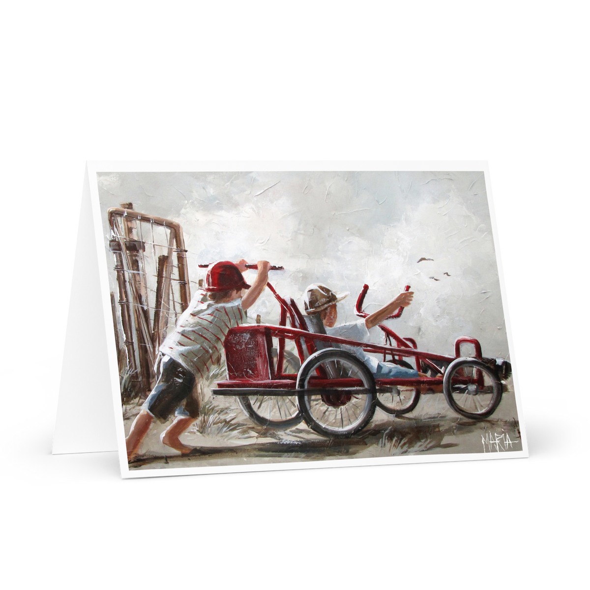 Out On A Lion Hunt | Greeting Card