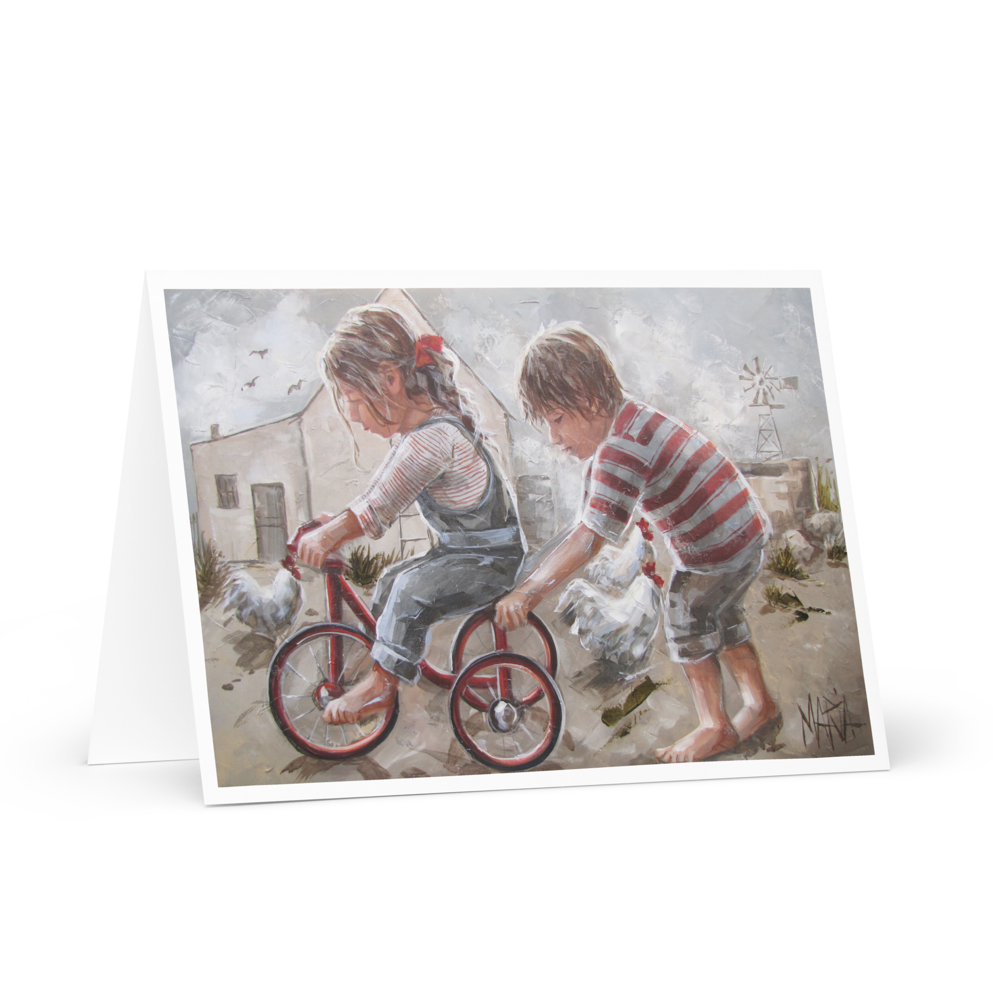 Tricycle Angels | Greeting Card