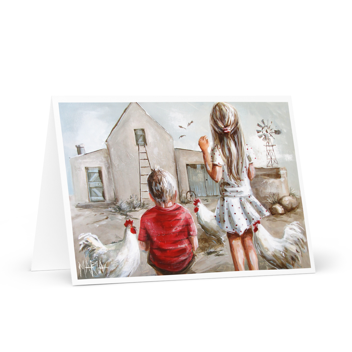 Three Chickens | Greeting Card