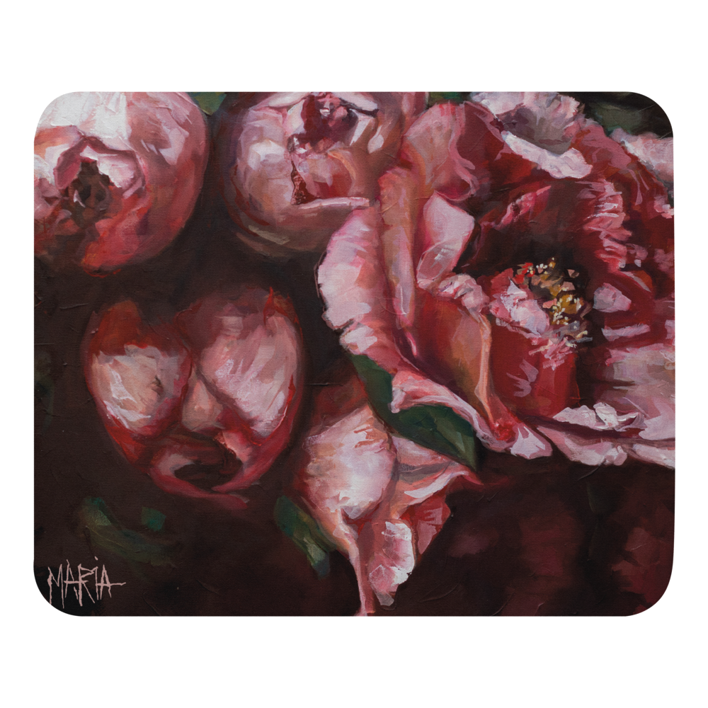 Crimson in Bloom | Mouse pad