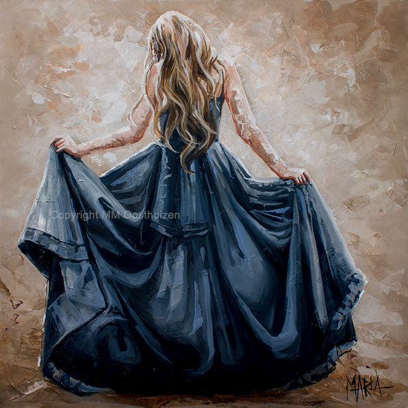 painting lady in blue dress The girl in the blue dress with a fan by Kunz: History, Analysis & Facts