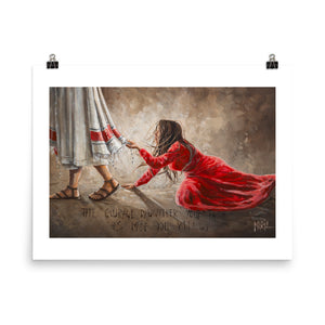 Touching the hem of Jesus | Paper Prints