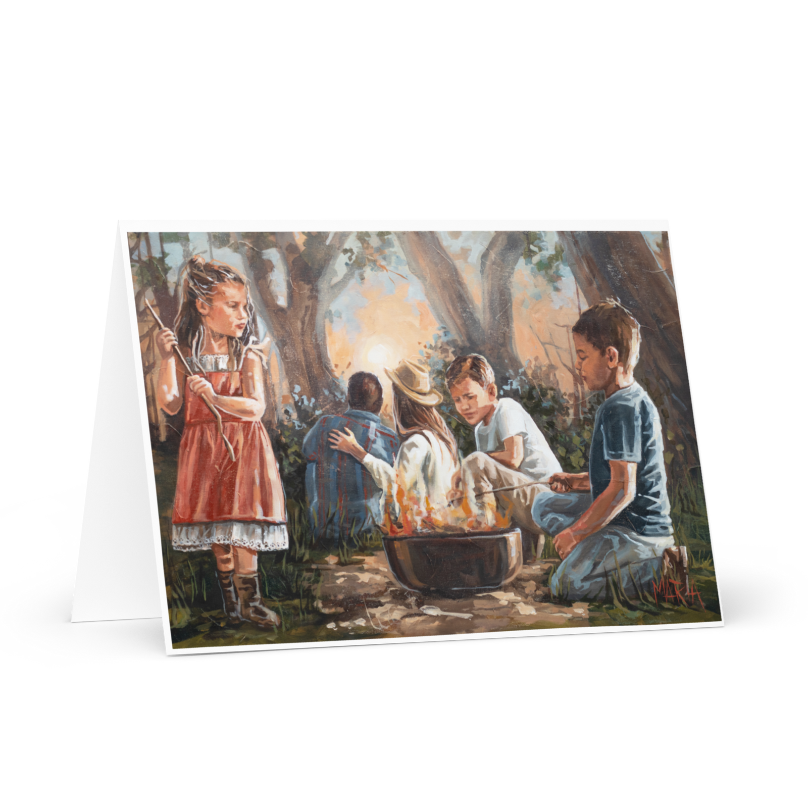 Smores and fireflies | Greeting Card