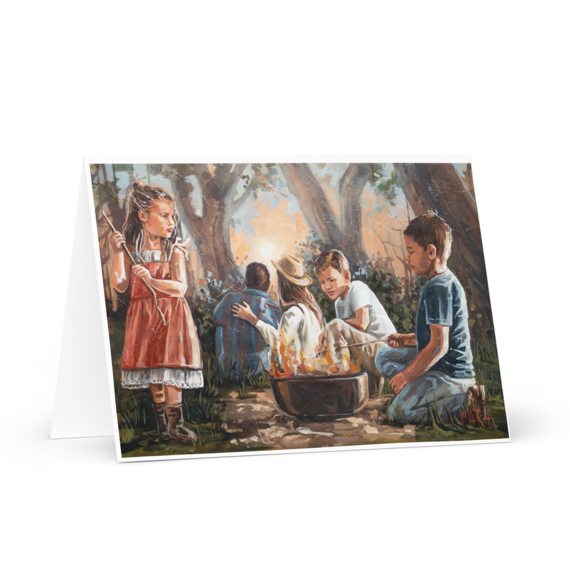 Smores and fireflies | Greeting Card