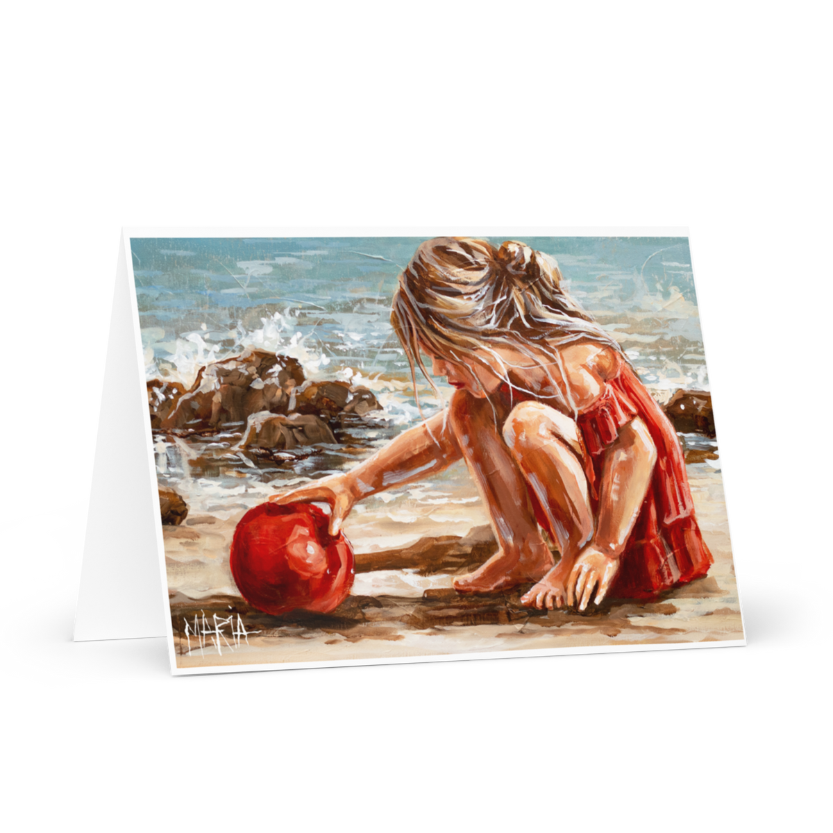 On the beach | Greeting Card