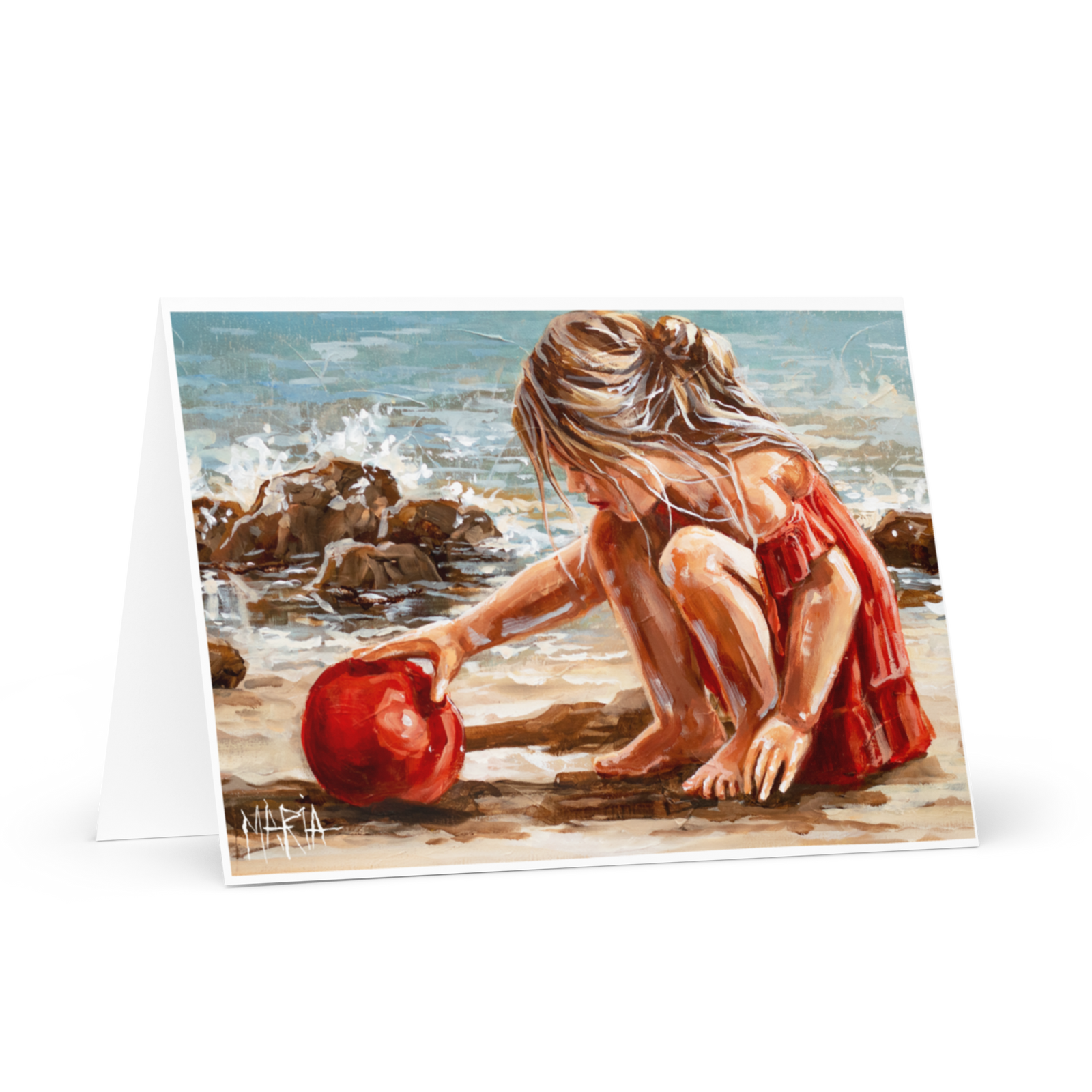 On the beach | Greeting Card