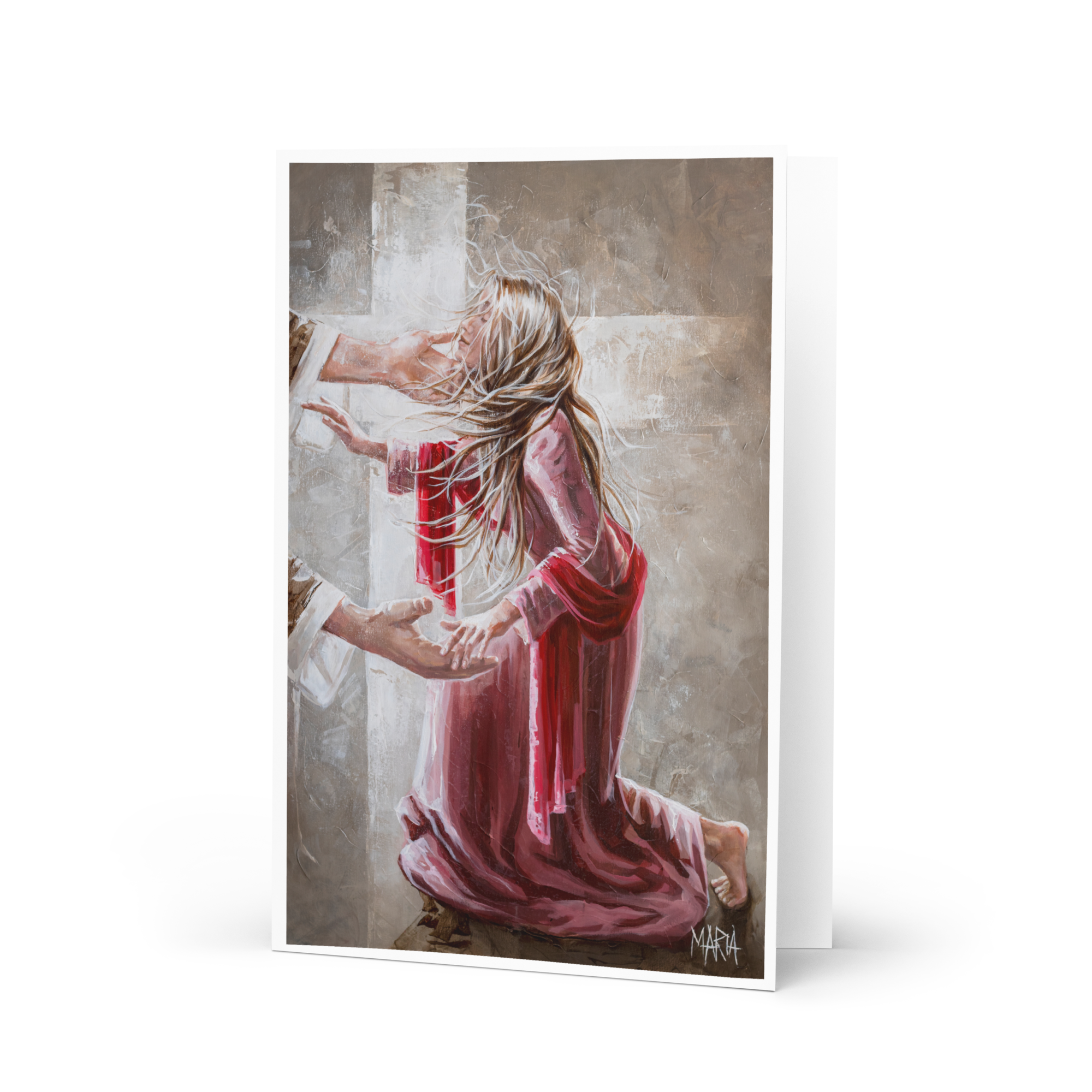The Red Scarf | Greeting Card