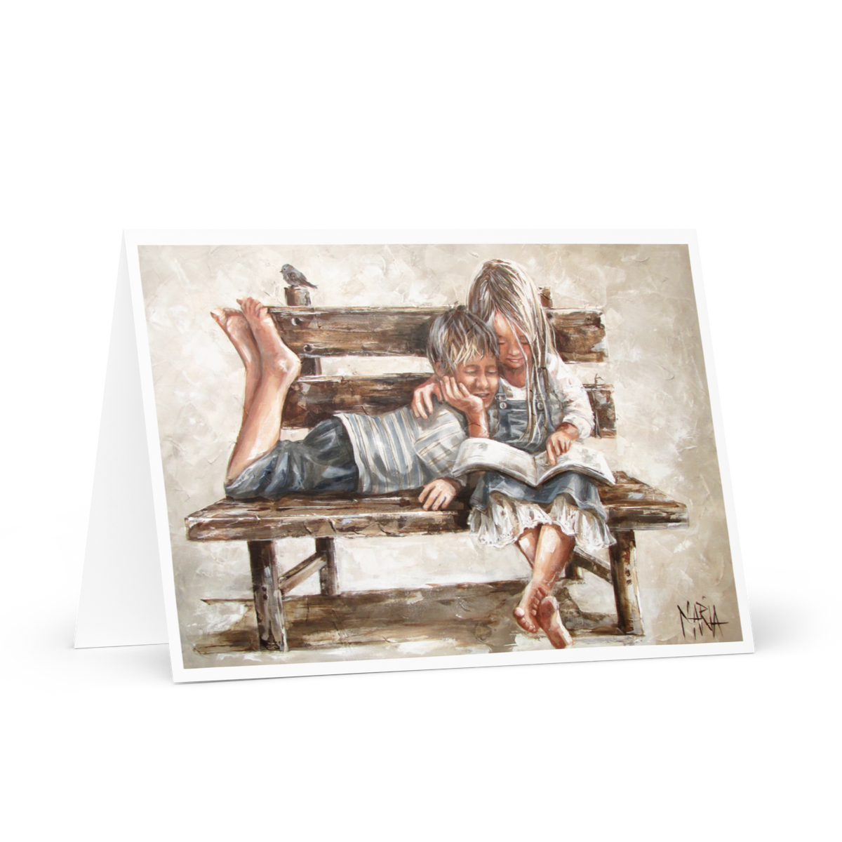 Sister reading | Greeting Card