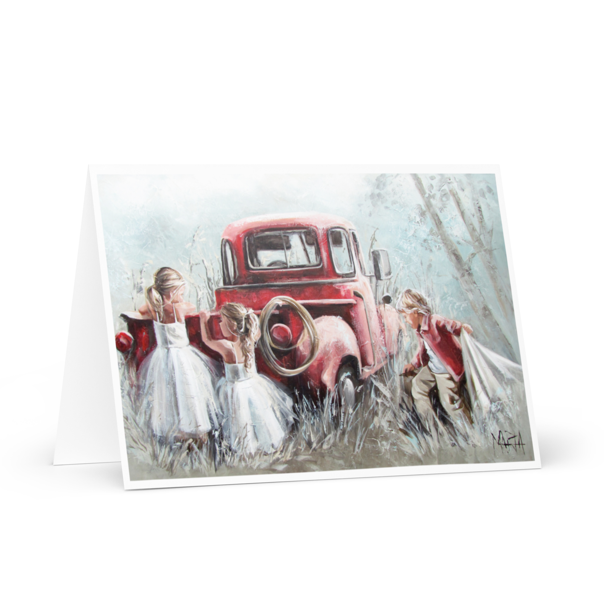 Play around the truck | Greeting Card