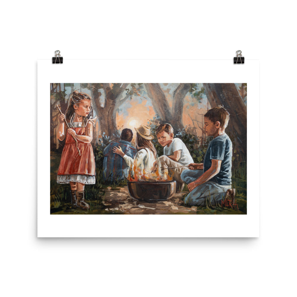 Smores and fireflies | Paper Prints